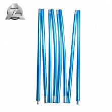 Polo de tienda de aluminio flexible retráctil de tubo redondo azul 7001 t6